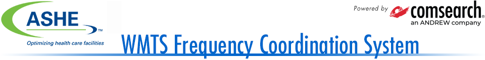 WMTS Frequency Coordination System | Powered by Comsearch